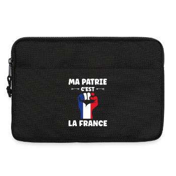 Ma Patrie C’est La France Poing Tricolore - Sacoche pour ordinateur portable 13 pouces - noir - Devant