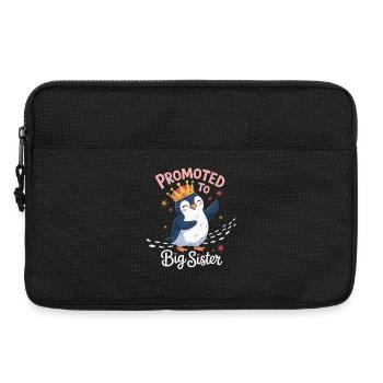 Promoted to Big Sister Pinguin Design - Laptoptasche 13" - Schwarz - Vorne