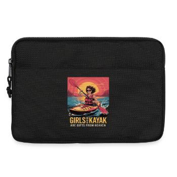 Girls Who Kayak Heaven Gift Design - Laptop bag 13" - black - Front
