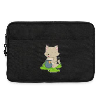 Katze Honig - Laptoptasche 13" - Schwarz - Vorne