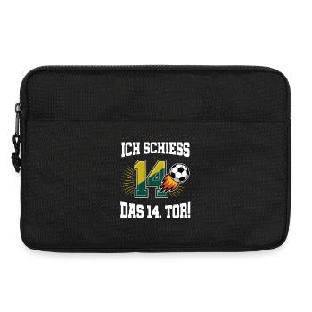 Je tire 14e but, drôle pour le 14e anniversaire de football. - Sacoche pour ordinateur portable 13 pouces - noir - Devant
