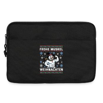 Salle de sport JOYEUX MUSCLE CHRISTMAS Drôle - Sacoche pour ordinateur portable 13 pouces - noir - Devant