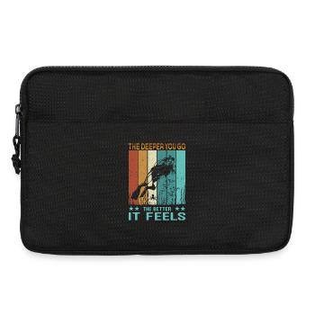 DIVE Diver Outfit - Scuba Diving Retro Look - Laptop bag 13" - black - Front