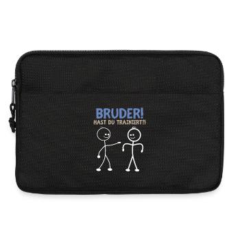 Strichmännchen HAST DU TRAINIERT LUSTIG - Laptoptasche 13" - Schwarz - Vorne