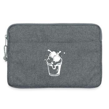Eisbecher Zeichnung - Laptop bag 13" - heather grey - Front