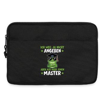 Masterprüfung bestanden Frosch Abschluss Geschafft - Laptoptasche 13" - Schwarz - Vorne