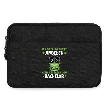 Bachelor's exam passed frog degree - Laptop bag 13" - black - Front