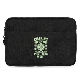 St Patricks Day Chasing Luck Because My Portfolio - Laptop bag 13" - black - Front