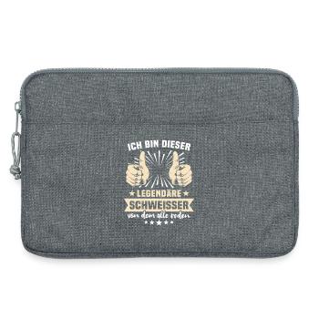 Dictons des soudeurs - Sacoche pour ordinateur portable 13 pouces - gris chiné - Devant