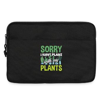 Ich Habe Pläne Mit Meinen Pflanzen - Laptoptasche 13" - Schwarz - Vorne