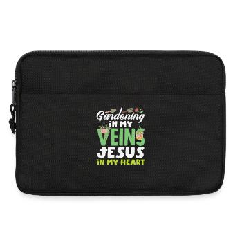 Gardening My Veins Jesus Plant Lover - Laptop bag 13" - black - Front