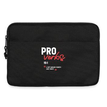 Eine sanfte Antwort vertreibt den Zorn Sprichwörter 15,1 - Laptoptasche 13" - Schwarz - Vorne