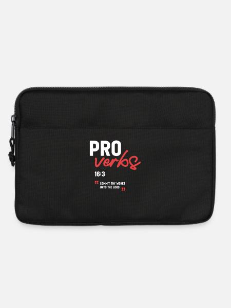 Überlasse deine Werke dem Herrn Sprichwörter 16,3 Bibel - Laptoptasche 13" - Schwarz