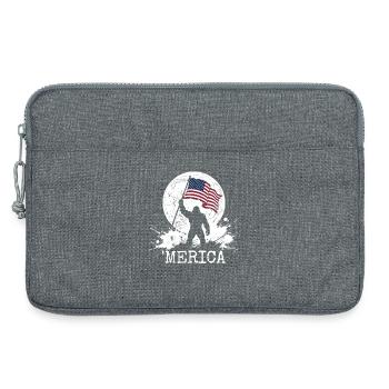 Bigfoot américain Moon Drôle Bigfoot pour hommes z - Sacoche pour ordinateur portable 13 pouces - gris chiné - Devant