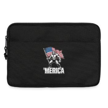 America Bigfoot Drôle 4 juillet Bigfoot Ameri - Sacoche pour ordinateur portable 13 pouces - noir - Devant