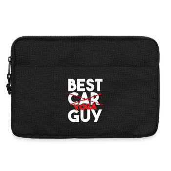 Best Yoga Guy Funny Male Yogi Workout Shirt - Laptop bag 13" - black - Front