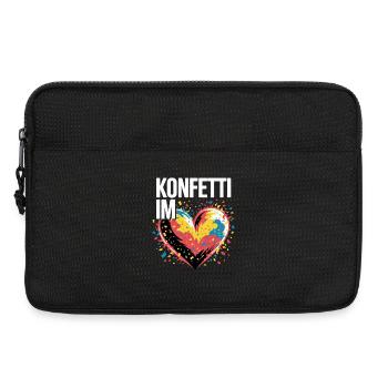Konfetti Im Herzen Karneval Kostüm Damen Fasching - Laptoptasche 13" - Schwarz - Vorne