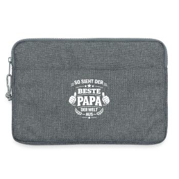 So sieht der beste Papa der Welt aus - Laptoptasche 13" - Grau meliert - Vorne