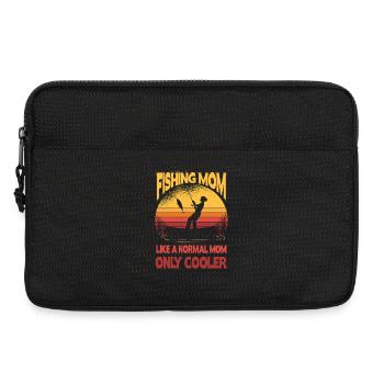 Tenue de maman pêcheuse - Maman drôle de pêcheuse offerte - Sacoche pour ordinateur portable 13 pouces - noir - Devant