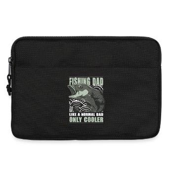 Tenue de Papa Pêcheur - Cadeau Dad de pêcheur drôle - Sacoche pour ordinateur portable 13 pouces - noir - Devant