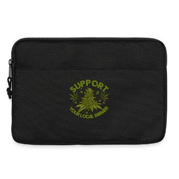 Support Your Local Farmer - Cannabis Flower Outfit - Laptop bag 13" - black - Front