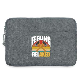 Feeling Relaxed - Laptop bag 13" - heather grey - Front