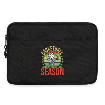 Basketball Is My Favorite Season Vintage - Laptoptasche 13" - Schwarz - Vorne