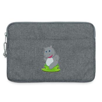 Hippopotamus Jogger Jogging Sports - Laptop bag 13" - heather grey - Front