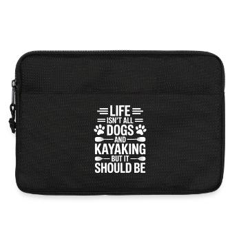Kayaking Sayings Dogs Funny Kayak Gift - Laptop bag 13" - black - Front