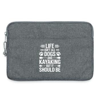 Kayaking Sprüche Hunde Lustiges Kayak Geschenk - Laptoptasche 13" - Grau meliert - Vorne