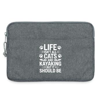 Kayaking Sprüche Katzen Lustiges Kayak Geschenk fü - Laptoptasche 13" - Grau meliert - Vorne