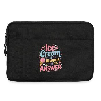 eiscreme Sprüche Eis Lustiges Kayak Geschenk - Laptop bag 13" - black - Front