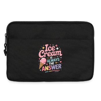 eiscreme Sprüche Eis Lustiges Kayak Geschenk - Laptop bag 13" - black - Front
