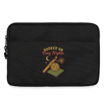 Accro aux nuits douillettes Amant du crochet Drôle - Sacoche pour ordinateur portable 13 pouces - noir - Devant