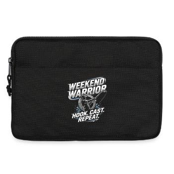 Weekend Warrior Hook Cast Repeat Angler Spruch - Laptoptasche 13" - Schwarz - Vorne