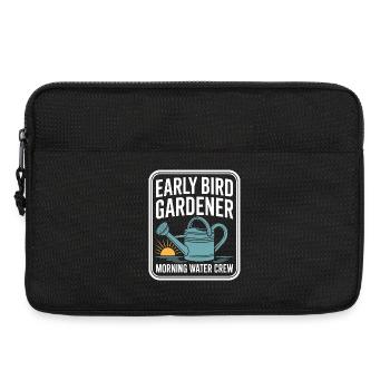 Early Bird Gardener Morning Water Crew - Laptoptasche 13" - Schwarz - Vorne