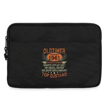 Vintage Car Year 1961 Vintage Birthday Gift - Laptop bag 13" - black - Front