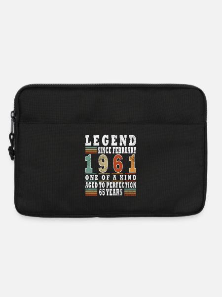 Februar 1961 Jubiläum 1961 Legenden Februar - Laptoptasche 13" - Schwarz