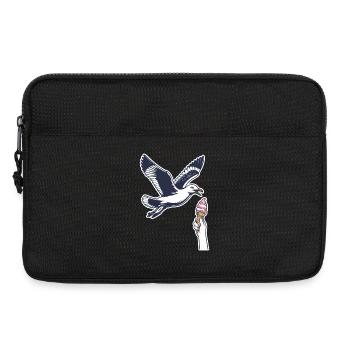 Lustige Möwe Stiehlt Eiscreme - Laptoptasche 13" - Schwarz - Vorne