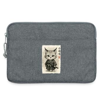 Cats Samurai - Laptop bag 13" - heather grey - Front