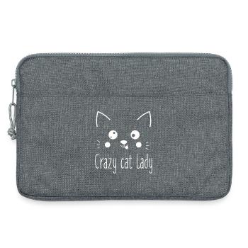 Crazy Cat Lady Funny Cat Lover - Laptop bag 13" - heather grey - Front
