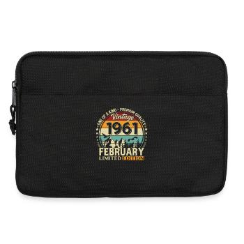 65e anniversaire février 1961 Millésime Millésime - Sacoche pour ordinateur portable 13 pouces - noir - Devant