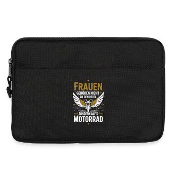  Frauen Gehören Nicht An Den Herd Sondern Aufs - Laptoptasche 13" - Schwarz - Vorne
