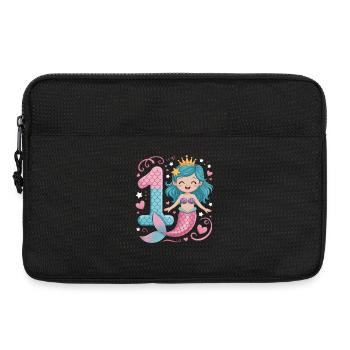 Mermaid 1st Birthday 1 Year - Laptop bag 13" - black - Front
