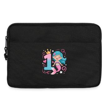 Mermaid 1st Birthday 1 Year - Laptop bag 13" - black - Front