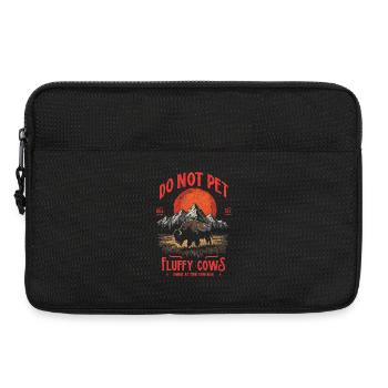 Vintage-Büffel Streicheln keine flauschigen Kühe lustige Bisons - Laptoptasche 13" - Schwarz - Vorne