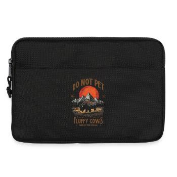 Les bisons vintage ne caressent pas les vaches duveteuses Bizons drôles - Sacoche pour ordinateur portable 13 pouces - noir - Devant