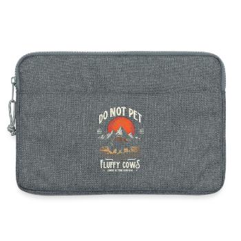Les bisons vintage ne caressent pas les vaches duveteuses Bizons drôles - Sacoche pour ordinateur portable 13 pouces - gris chiné - Devant