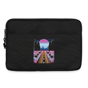 80er Retro Synthwave Vintage Streetwear - Laptoptasche 13" - Schwarz - Vorne
