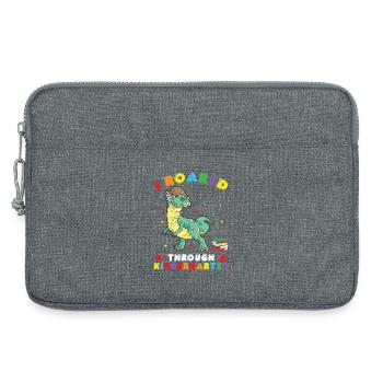 Kindergarten Outfit Dinosaur Costume - Laptop bag 13" - heather grey - Front